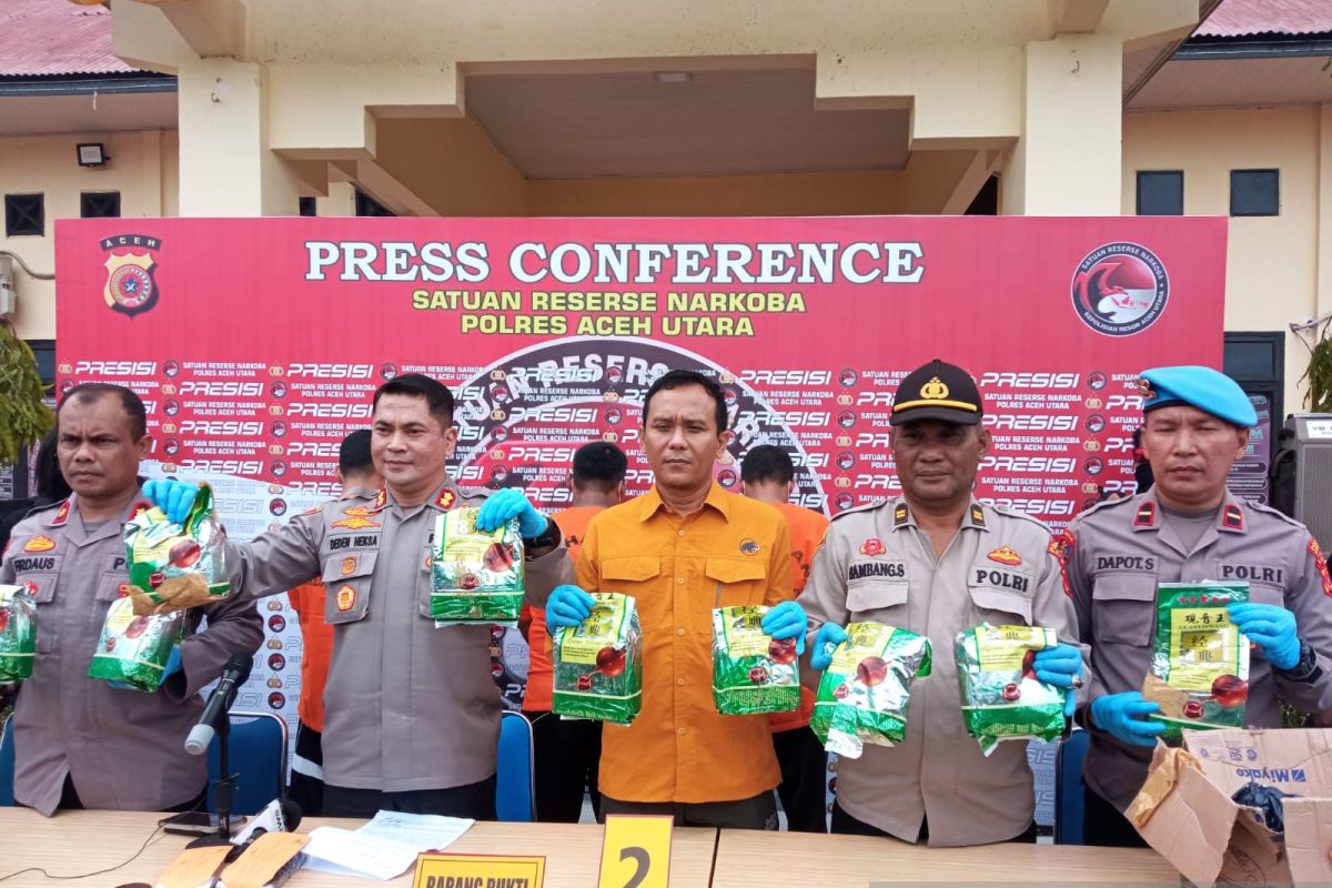 Polres Aceh Utara gagalkan peredaran 12 kg sabu dari Thailand
