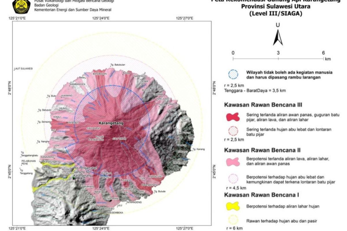 Badan Geologi ungkap peningkatan aktivitas vulkanik Gunung Karangetang
