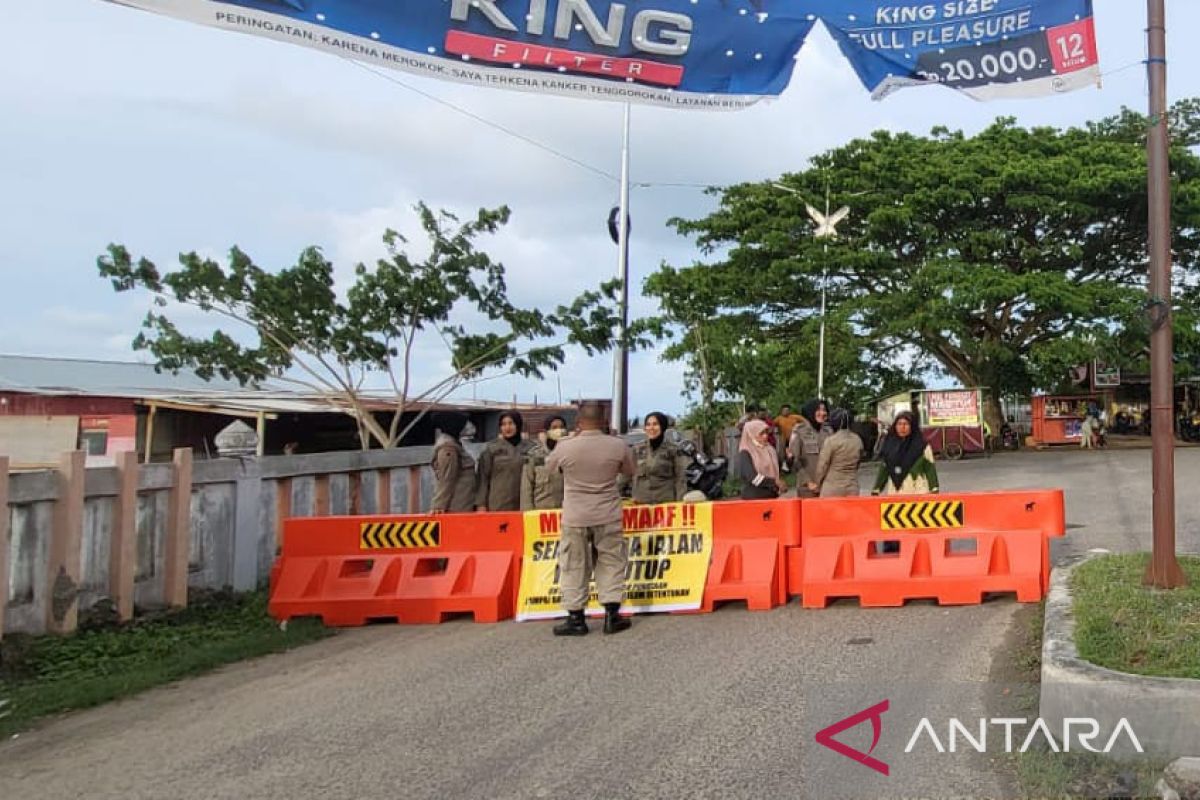 Pemko Lhokseumawe tutup akses jalan ke Pasar Pusong untuk penertiban pedagang