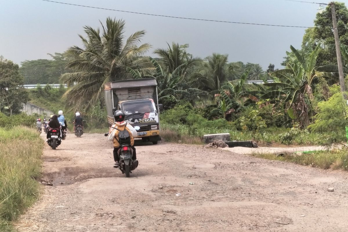 Masyarakat di Lampung Selatan harapkan jalan rusak segera diperbaiki