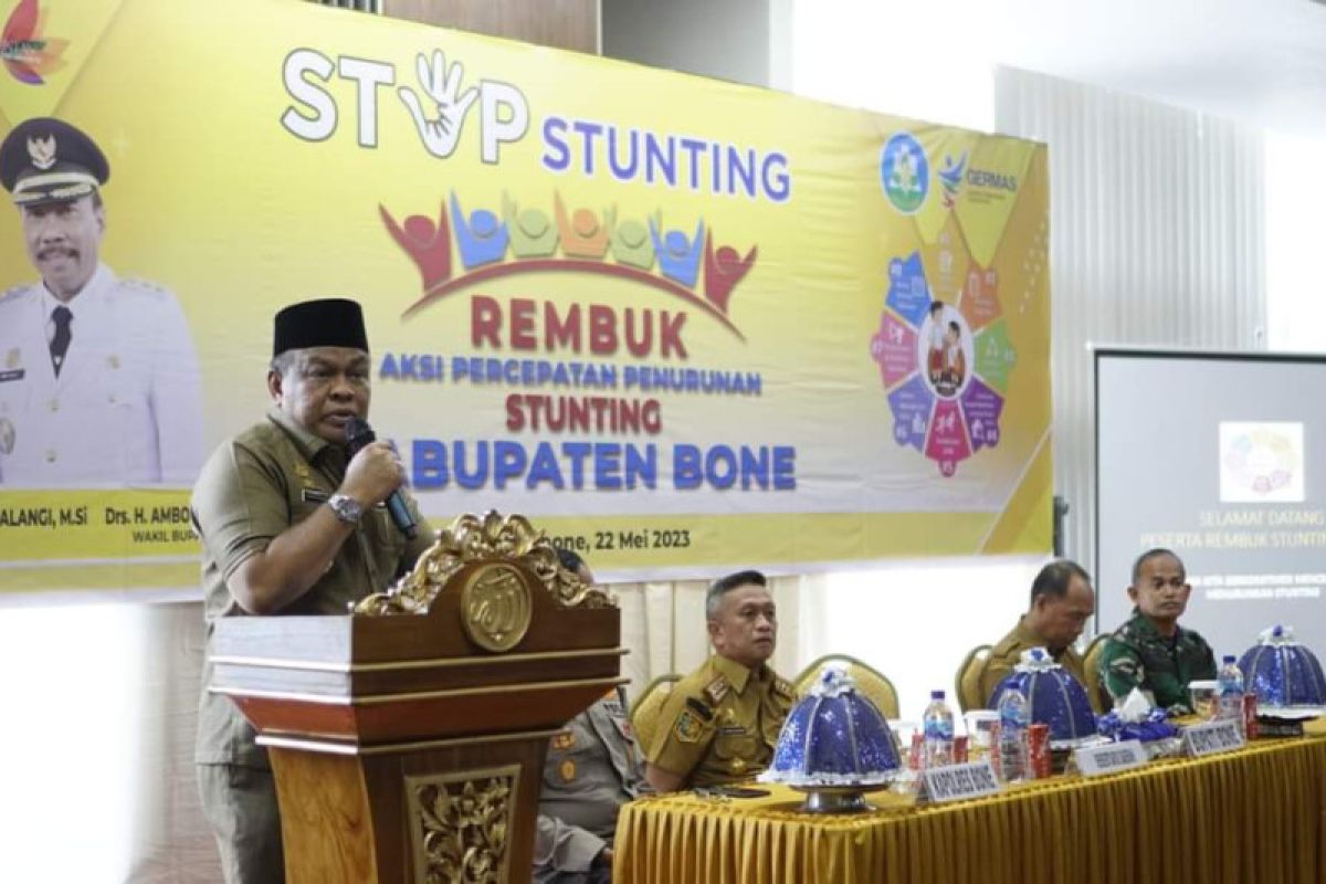 Bupati Bone perintahkan kepala OPD turun langsung tangani stunting
