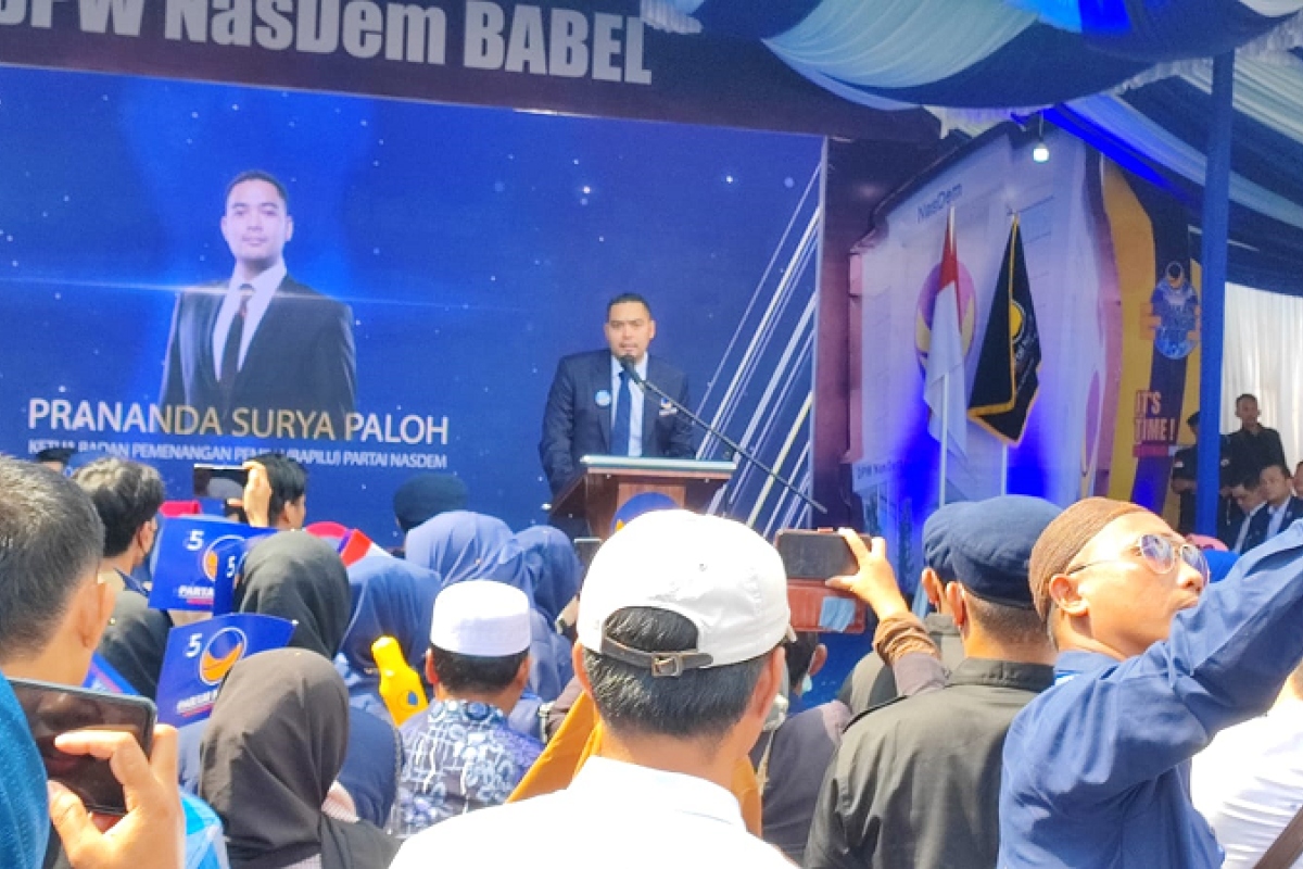 Surya Paloh bersama Anies Baswedan hadiri peresmian kantor DPW Nasdem  Bangka Belitung