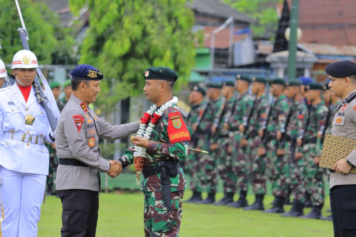 Kapolda Jambi pimpin upacara penyambutan Satgas Yonif Raider 142/KJ
