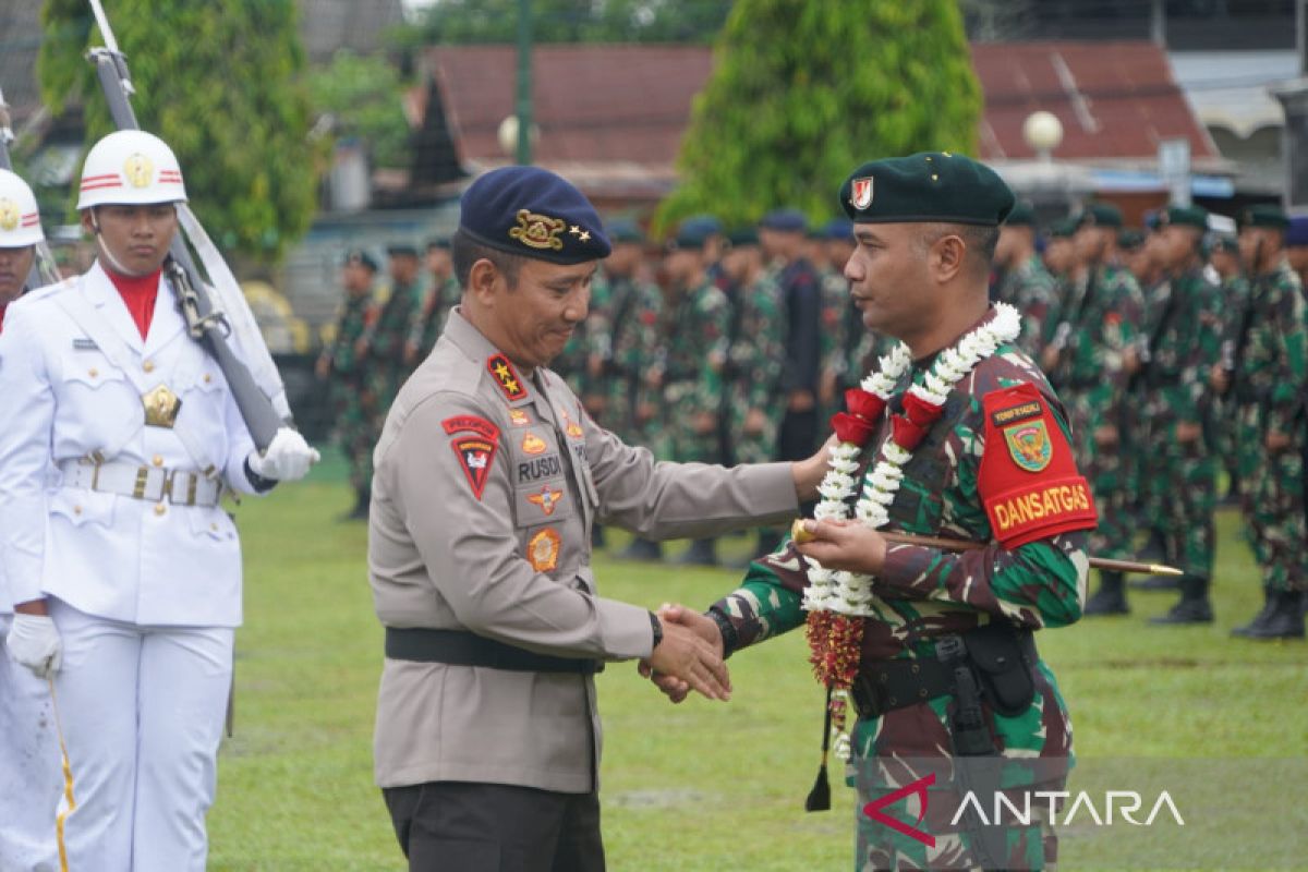 Korem 042/Gapu gelar upacara penyambutan Satgas Yonif Raider dari Papua