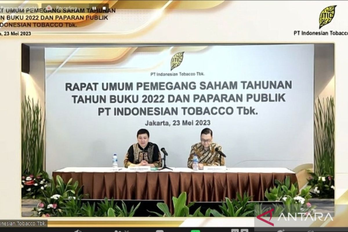 Indonesian Tobacco catat pendapatan Rp68,1 miliar pada kuartal I 2023
