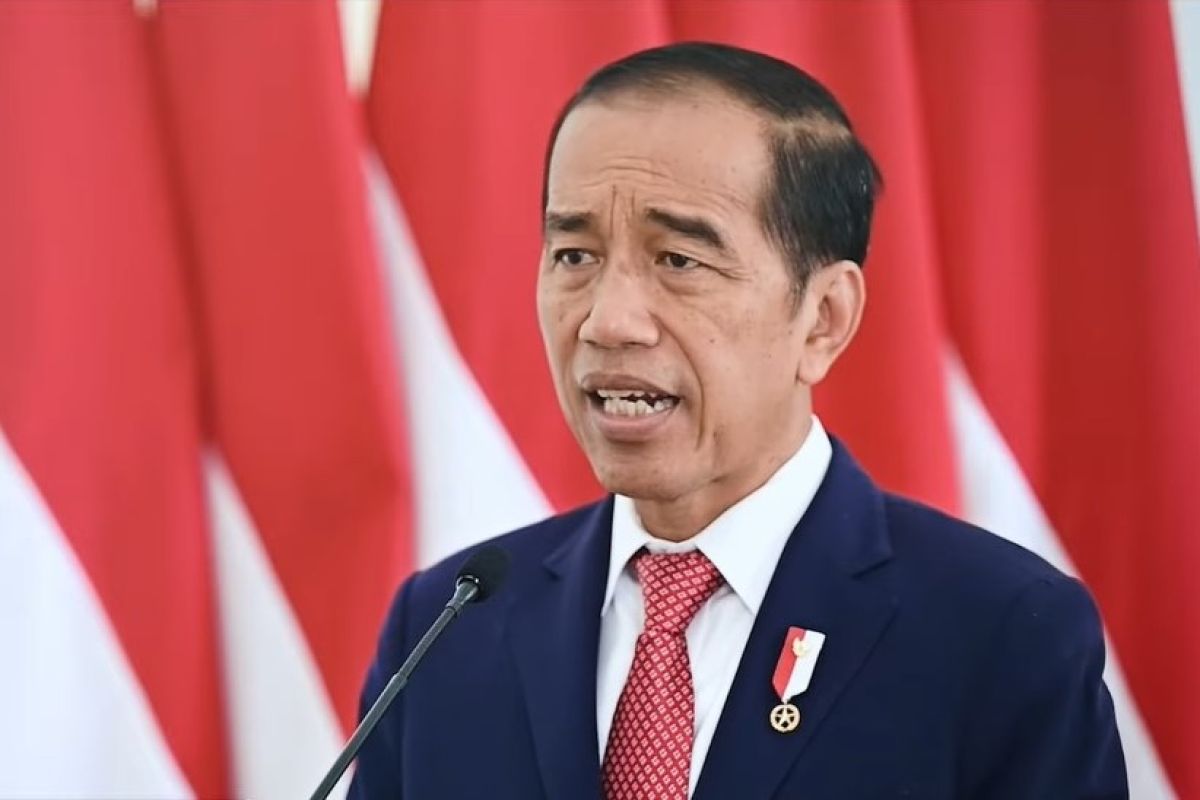 Presiden Jokowi dan wakilnya hadiri peringatan ke-77 Hari Bhayangkara di GBK