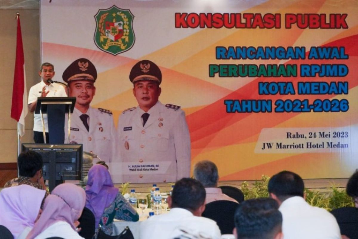 Pemkot Medan konsultasikan rancangan awal perubahan RPJMD 2021-2026