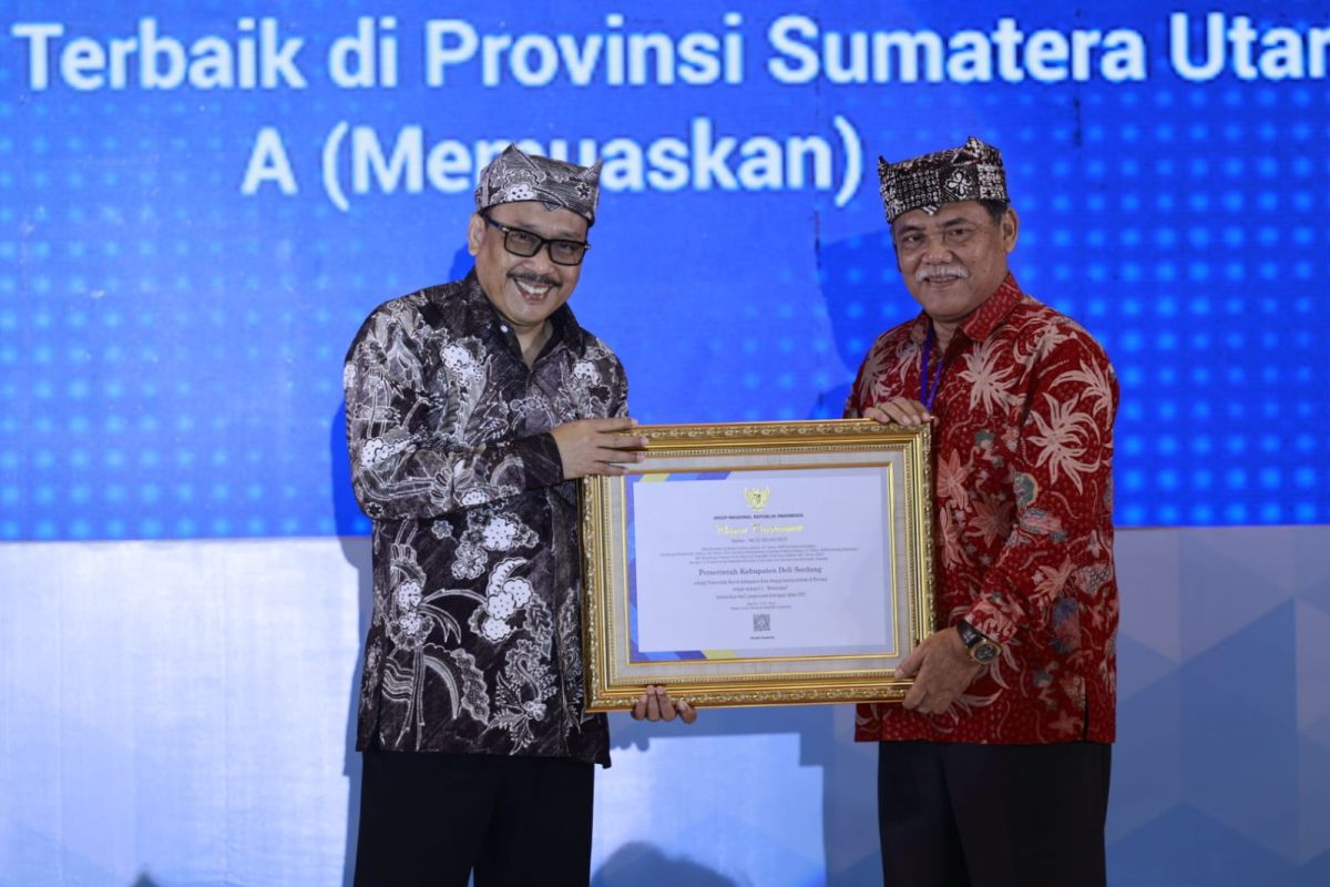 Pemkab Deli Serdang raih penghargaan dari Arsip Nasional Republik Indonesia