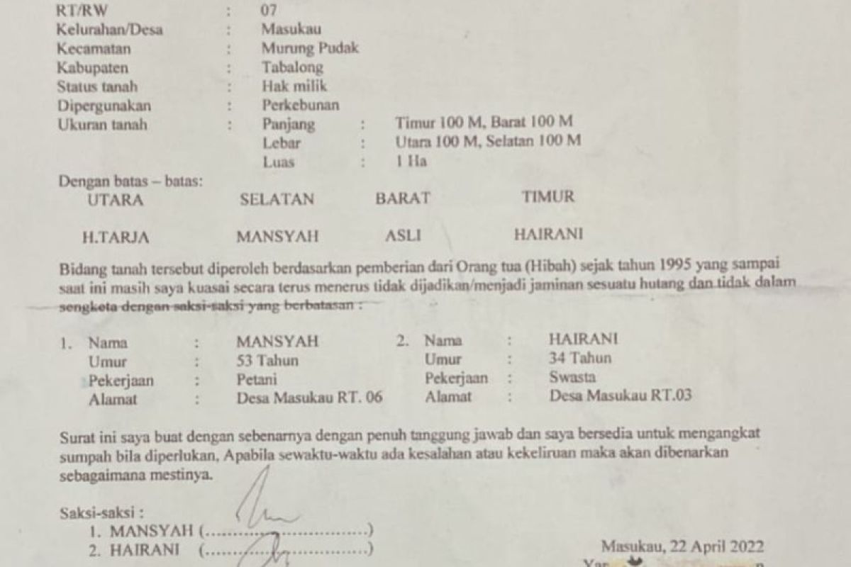 Polres Tabalong tangkap pelaku pemalsuan surat tanah