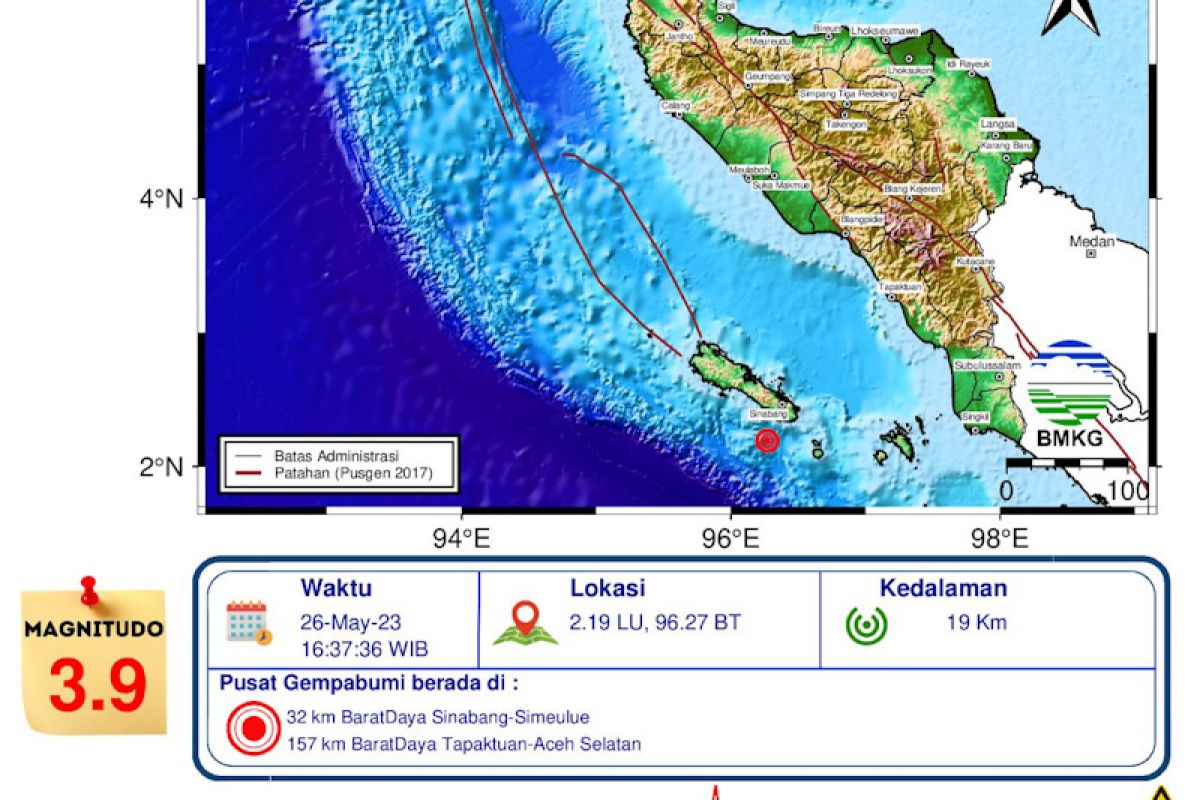 Warga Pulau Simeulue rasakan guncangan gempa