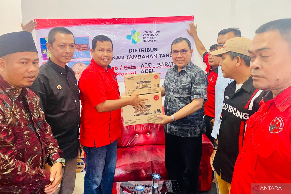 Aceh Barat terima 2.970 dus makanan tambahan cegah stunting dari PDI-P