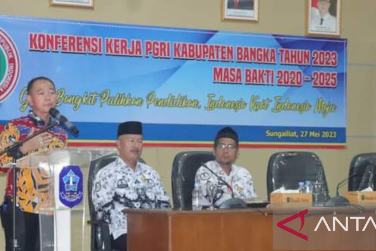 Bupati Bangka minta PGRI latih guru tingkatkan SDM