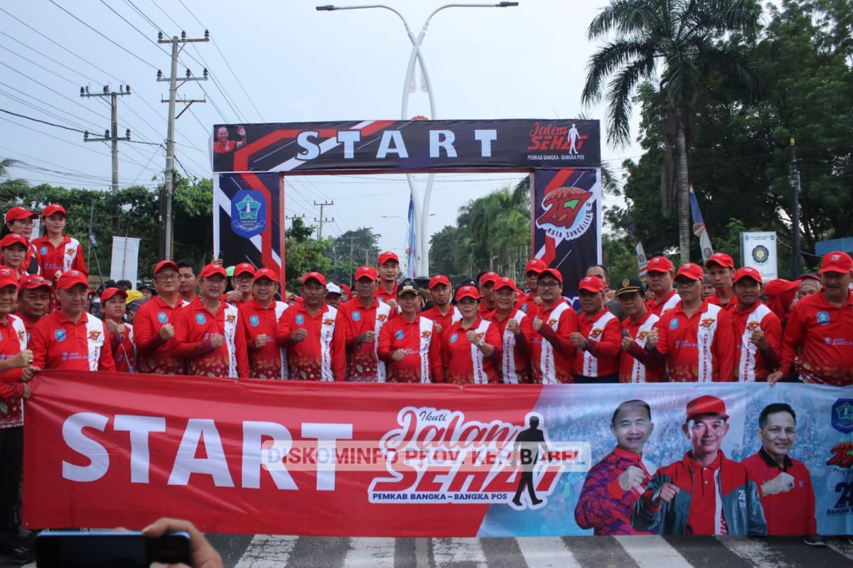 Pj Suganda petik 3 makna dari jalan sehat HUT ke-257 Sungailiat