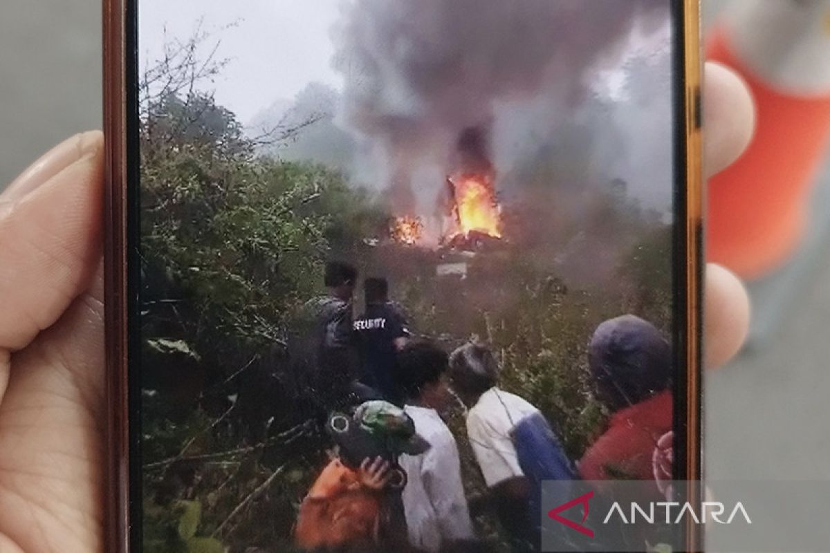 Kapolresta Bandung: Sebuah helikopter latihan jatuh di Ciwidey