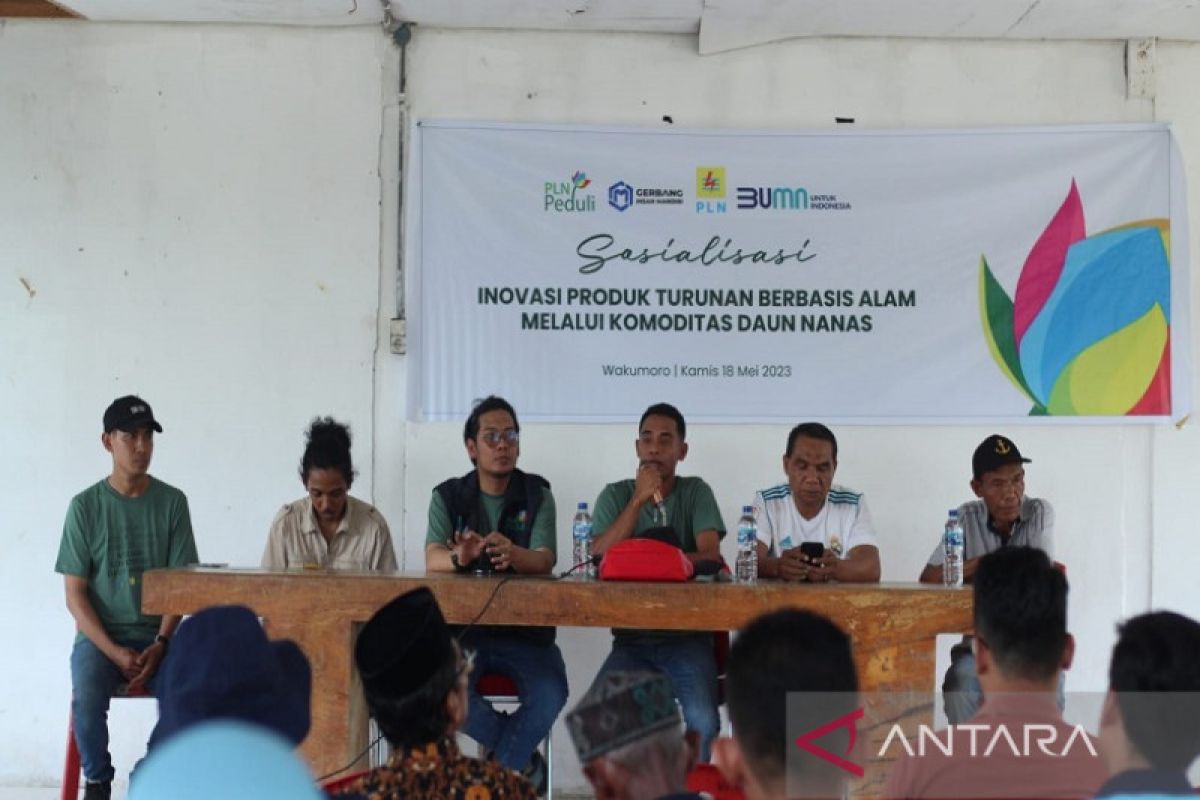 PLN bantu pengolahan limbah daun nanas oleh kelompok tani di Sulawesi Tenggara