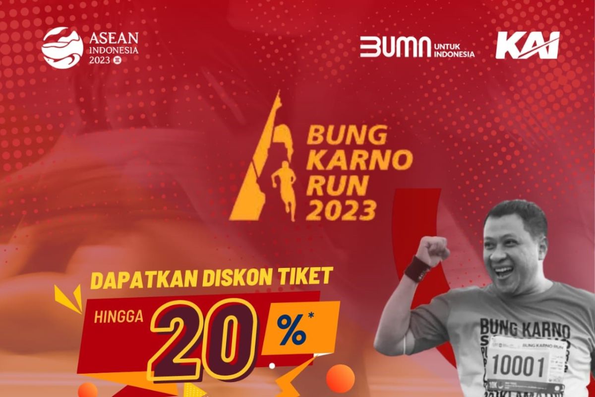 KAI Madiun diskon tiket 20 persen meriahkan Bung Karno Run Blitar 2023