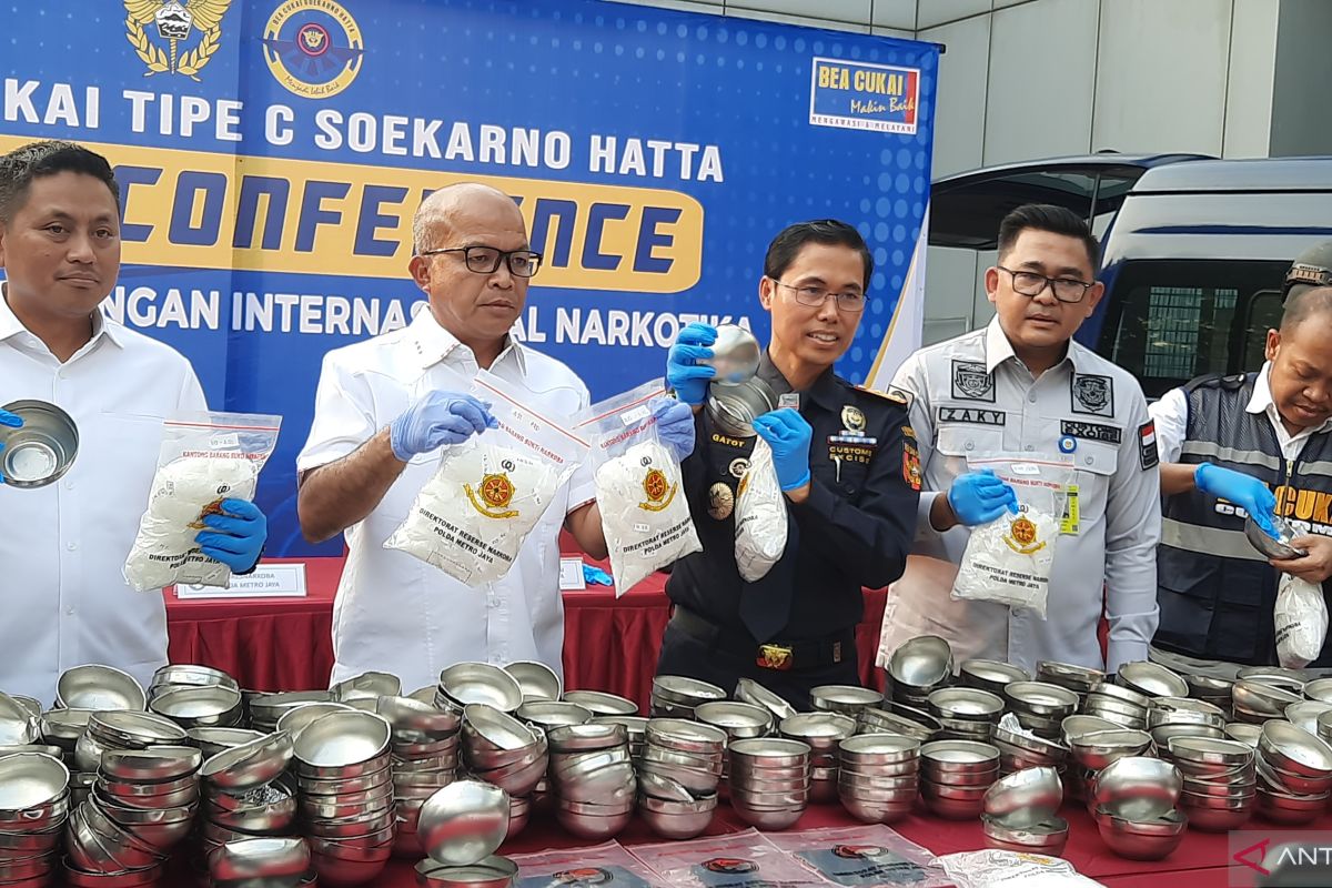 Bea Cukai Bandara Soekarno-Hatta gagalkan penyelundupan 12 ribu gram sabu gunakan mangkok