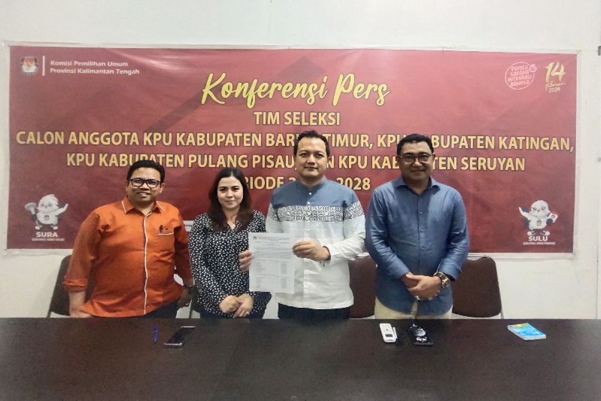 Timsel tetapkan 40 calon anggota KPU empat kabupaten di Kalimantan Tengah