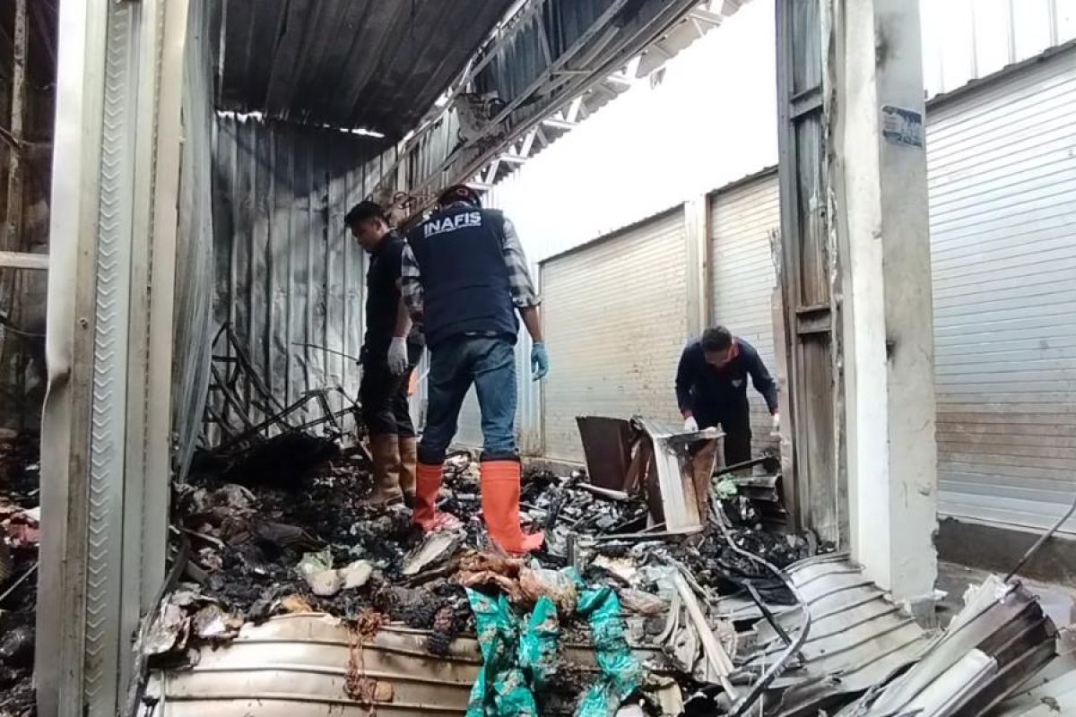 Labfor Polda Jatim selidiki penyebab kebakaran Pasar Arjosari Pacitan
