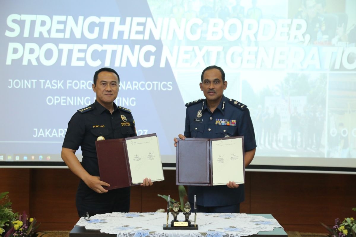 Bea Cukai dan Malaysian Customs Resmi Buka Joint Task Force on Narcotics Tahun 2023