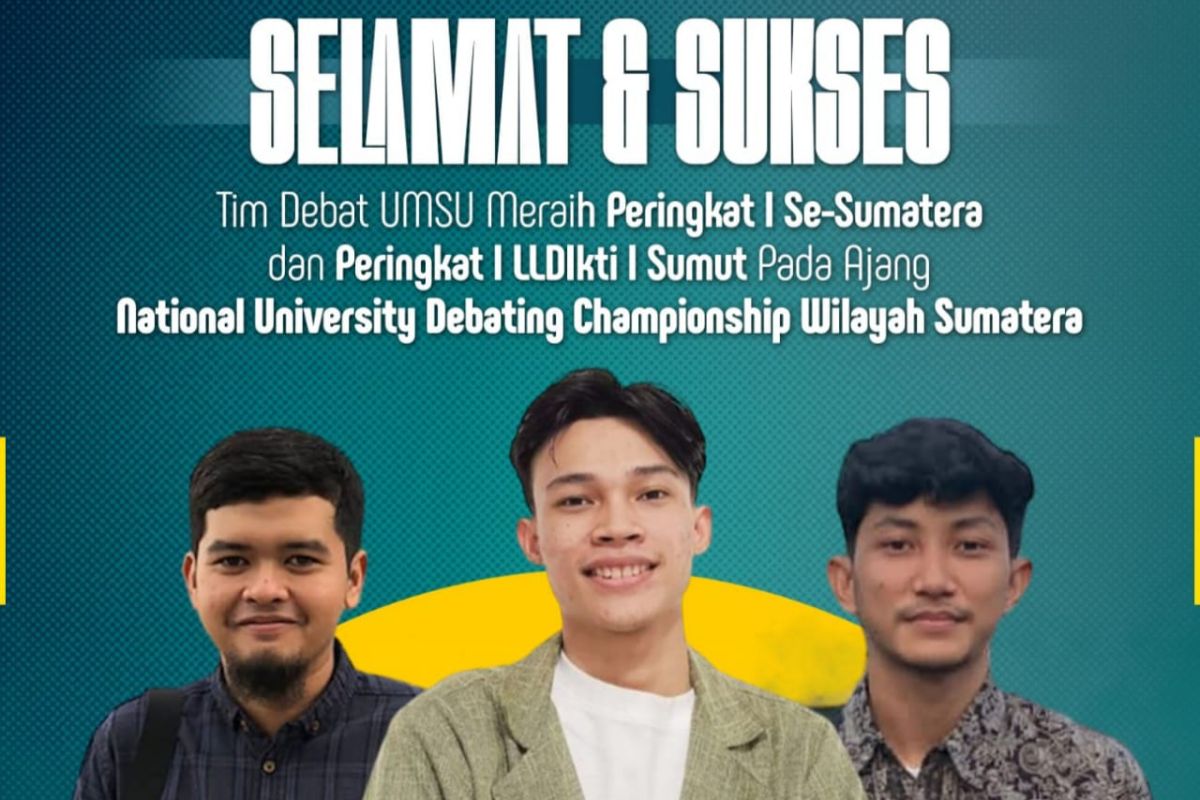 Tim Debat Bahasa Inggris UMSU terbaik se-Sumatera