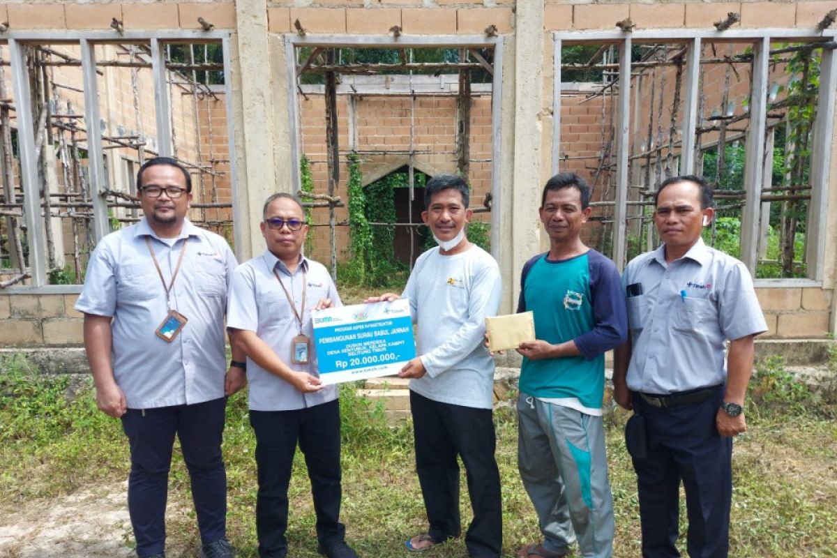 PT Timah Tbk Bantu Pembangunan Surau Babul Jannah di Desa Senyubuk Belitung Timur