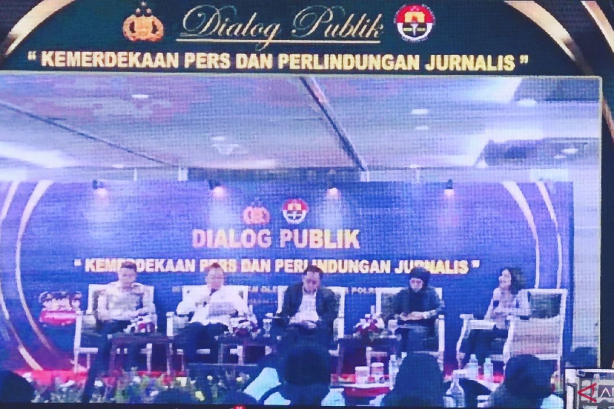 Polres Inhu bersama sejumlah jurnalis ikuti dialog publik kemerdekaan pers