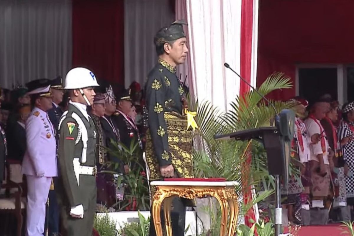 Presiden Jokowi Kenakan Pakaian Adat Kesultanan Deli Saat Pimpin ...