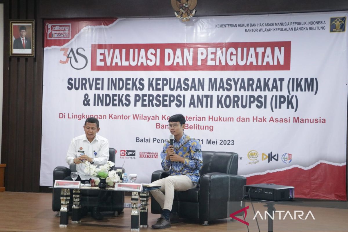 Tingkatkan Kualitas Layanan Publik, Kemenkumham Babel Laksanakan Penguatan Survei IPK/IKM