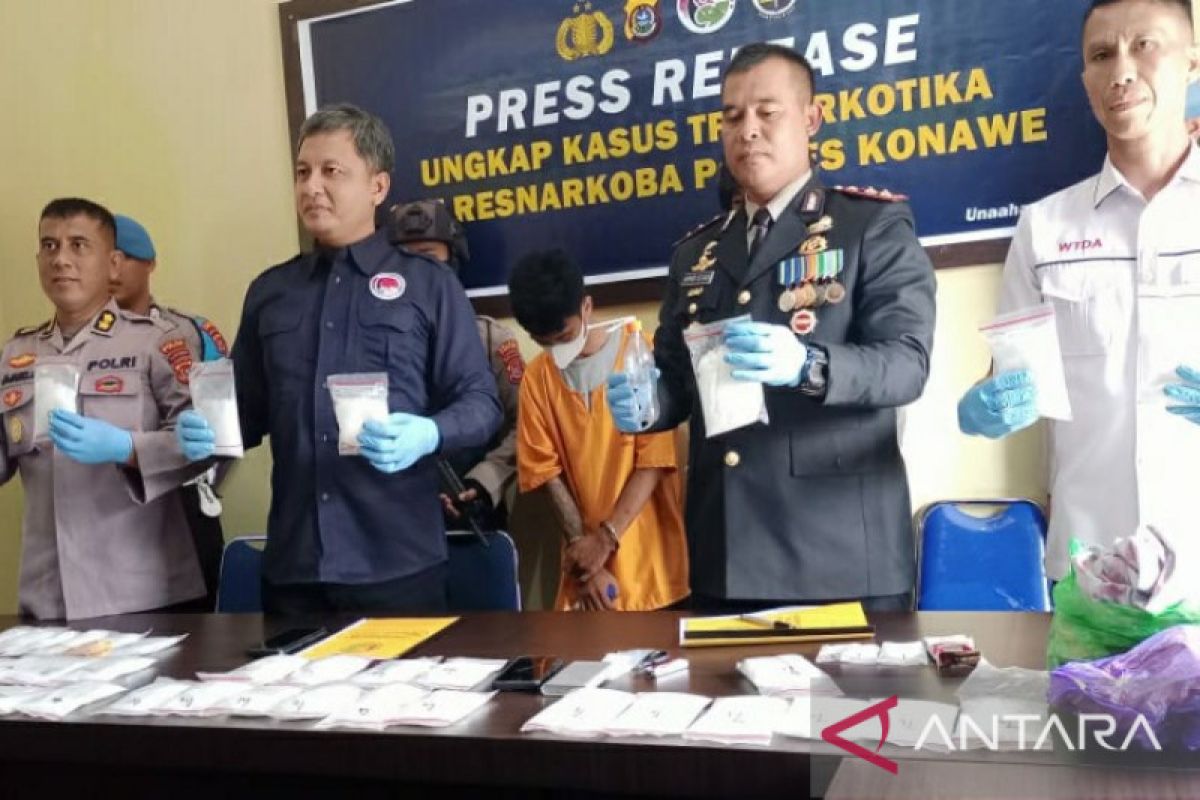 Polda Sulawesi Tenggara sebut 4,3 kg sabu ditangkap di Konawe jaringan Aceh