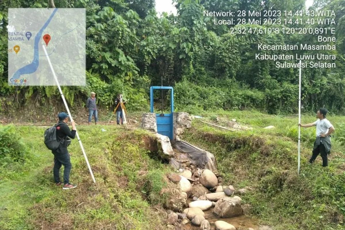 Pemprov Sulsel rehabilitasi Daerah Irigasi Kuri-Kuri Kasimbi di Luwu Utara