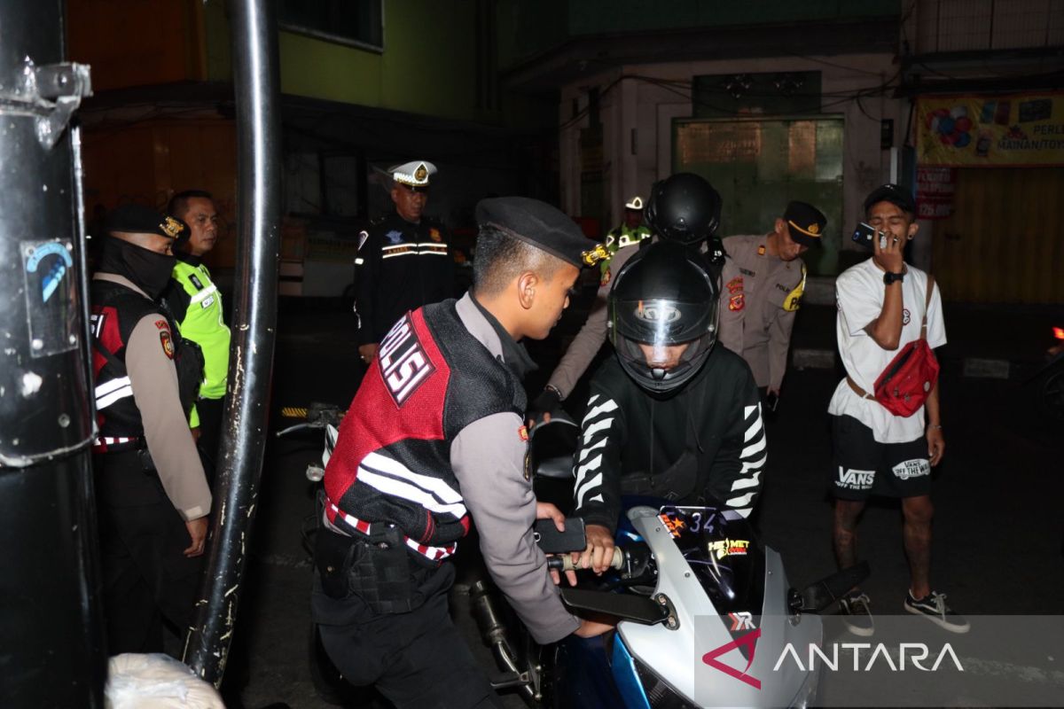 Kendaraan bermotor berknalpot bising disita Polres Sukabumi Kota