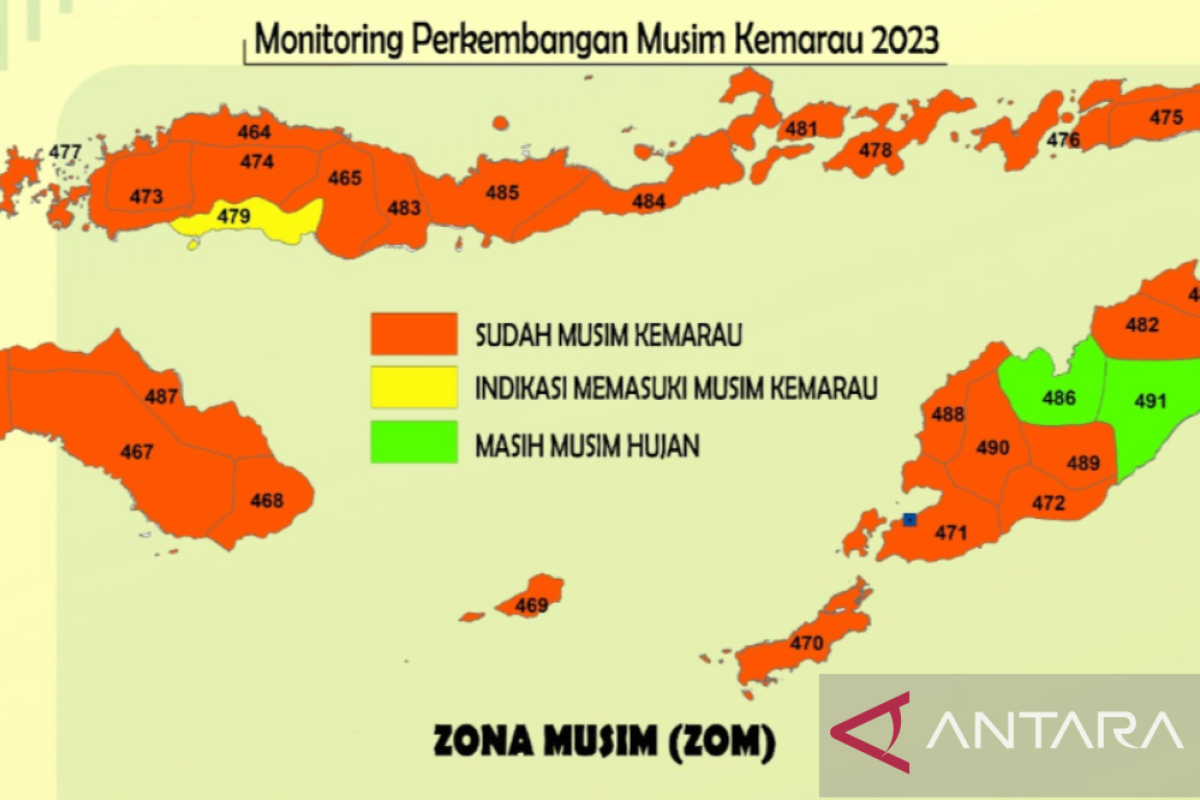 BMKG: Dua zona musim di Pulau Timor NTT belum masuk musim kemarau