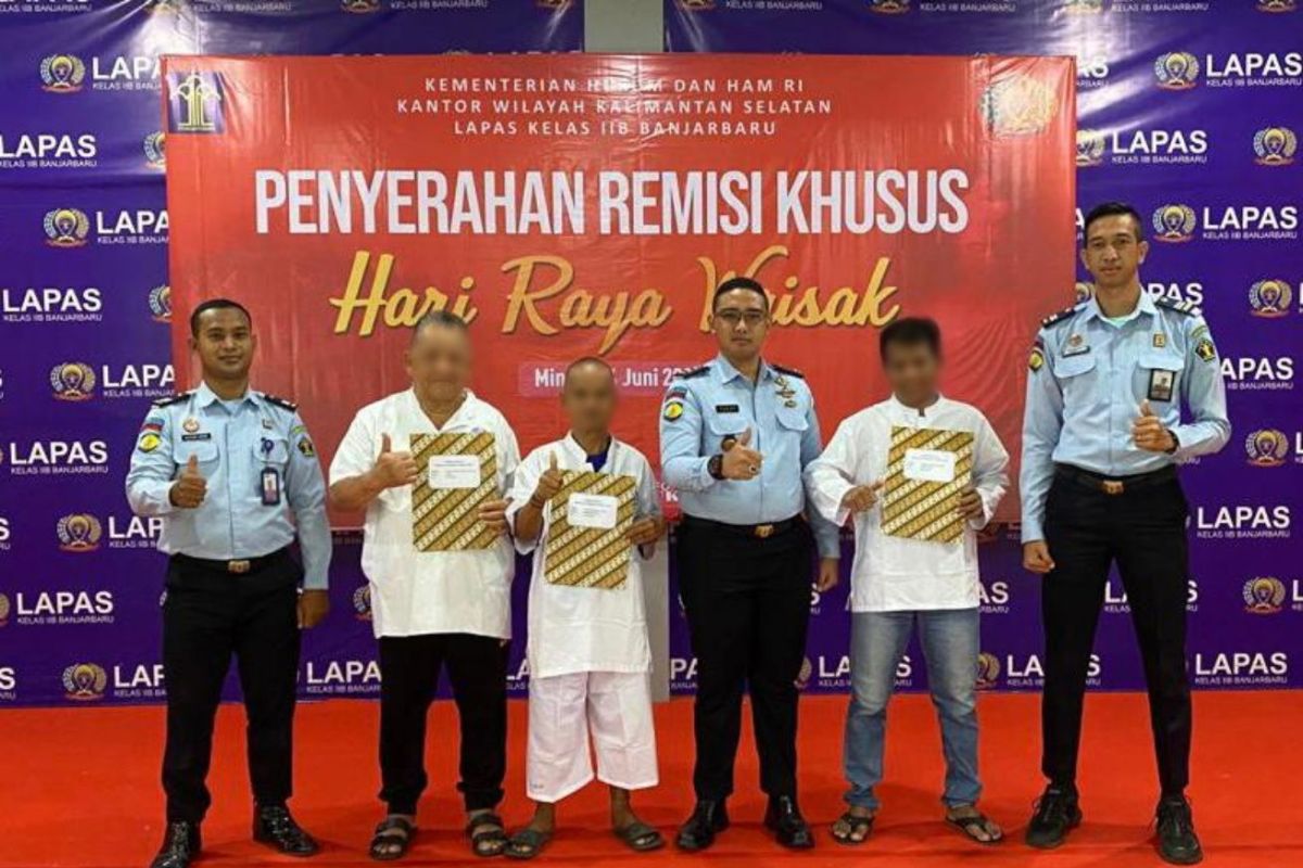 Tiga WBP Lapas Banjarbaru terima Remisi Khusus Hari Raya Waisak
