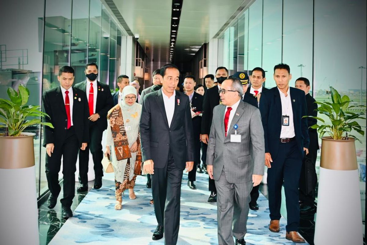 Presiden Jokowi tiba di Singapura untuk menjadi pembicara di Ecosperity Week