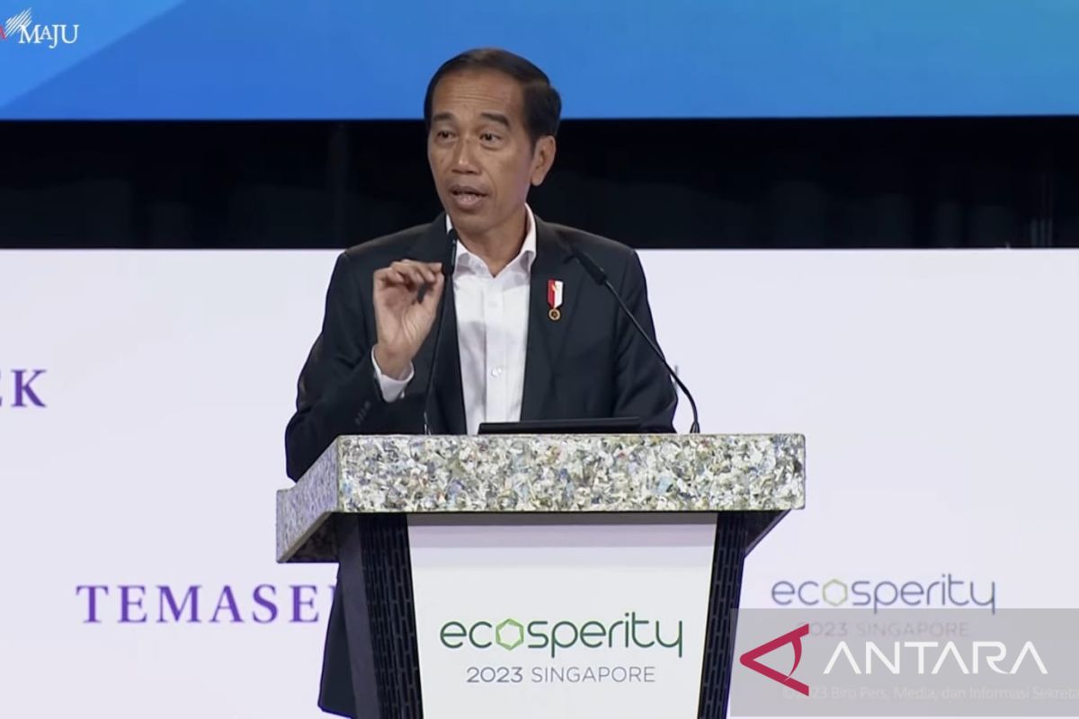 Presiden Jokowi tawarkan ke audiens acara di Singapura tinggal di IKN
