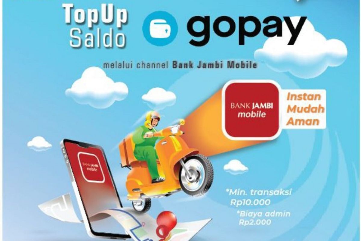 Bank Jambi tambah layanan top up Gopay melalui mobile banking