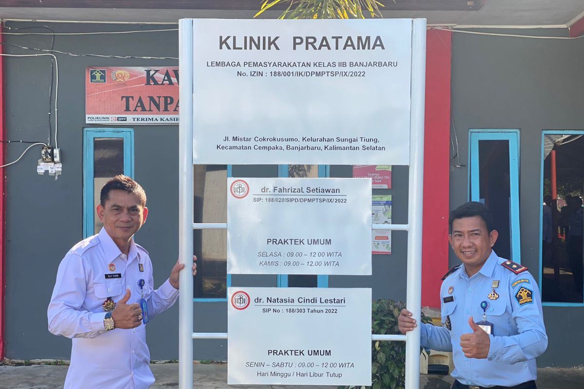 Dirwatkeshab Ditjen PAS tinjau klinik pratama dan dapur laik hygiene Lapas Banjarbaru