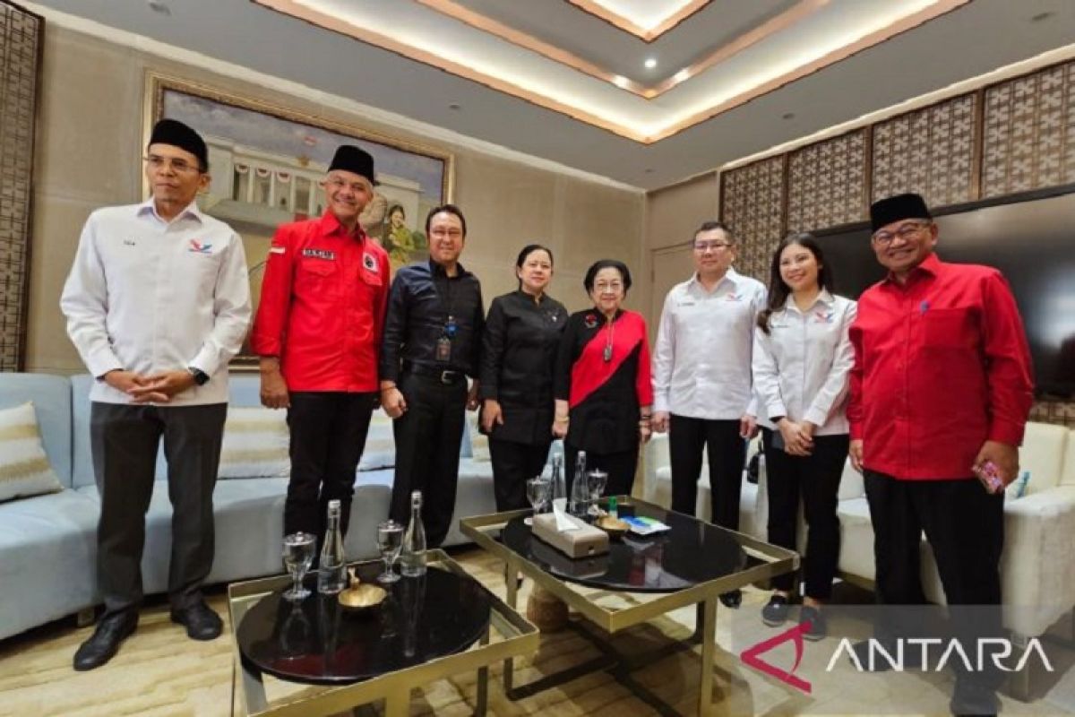 Ketua Umum Partai Perindo Hary Tanoesoedibjo tiba di Kantor DPP PDI Perjuangan