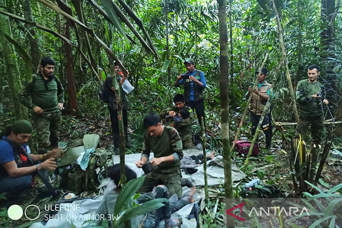 Empat anak Kolombia ditemukan hidup di hutan seusai kecelakaan pesawat
