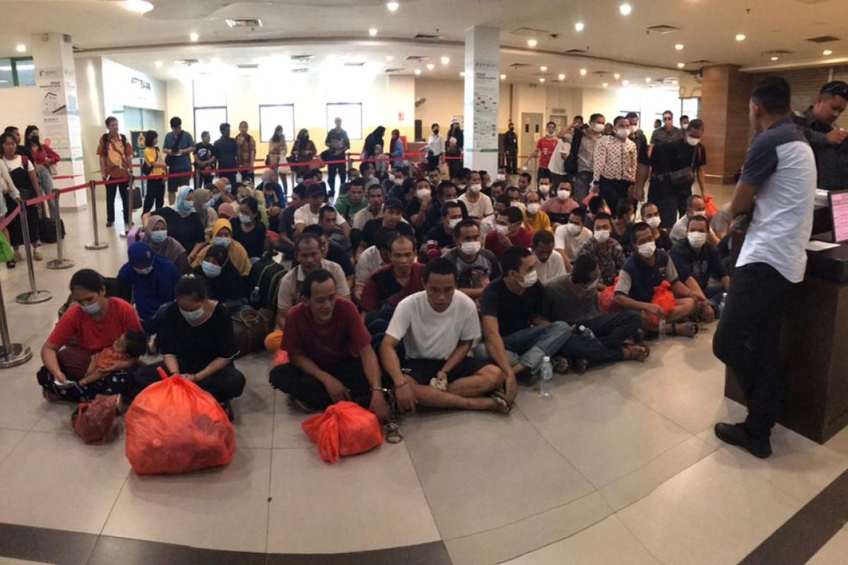 163 Pekerja Migran Indonesia non prosedural dideportasi dari Malaysia hari ini