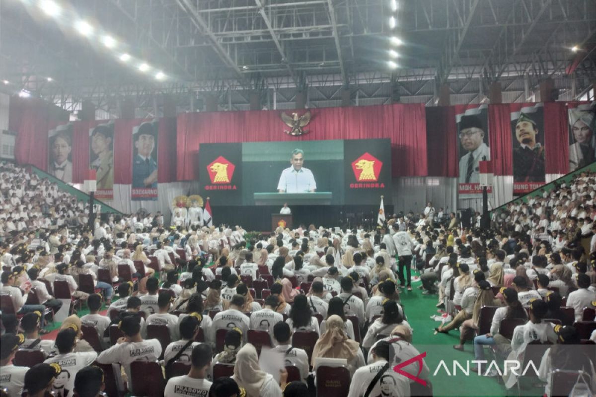 Gerindra meminta kader galang dukungan untuk partai dan Prabowo Subianto