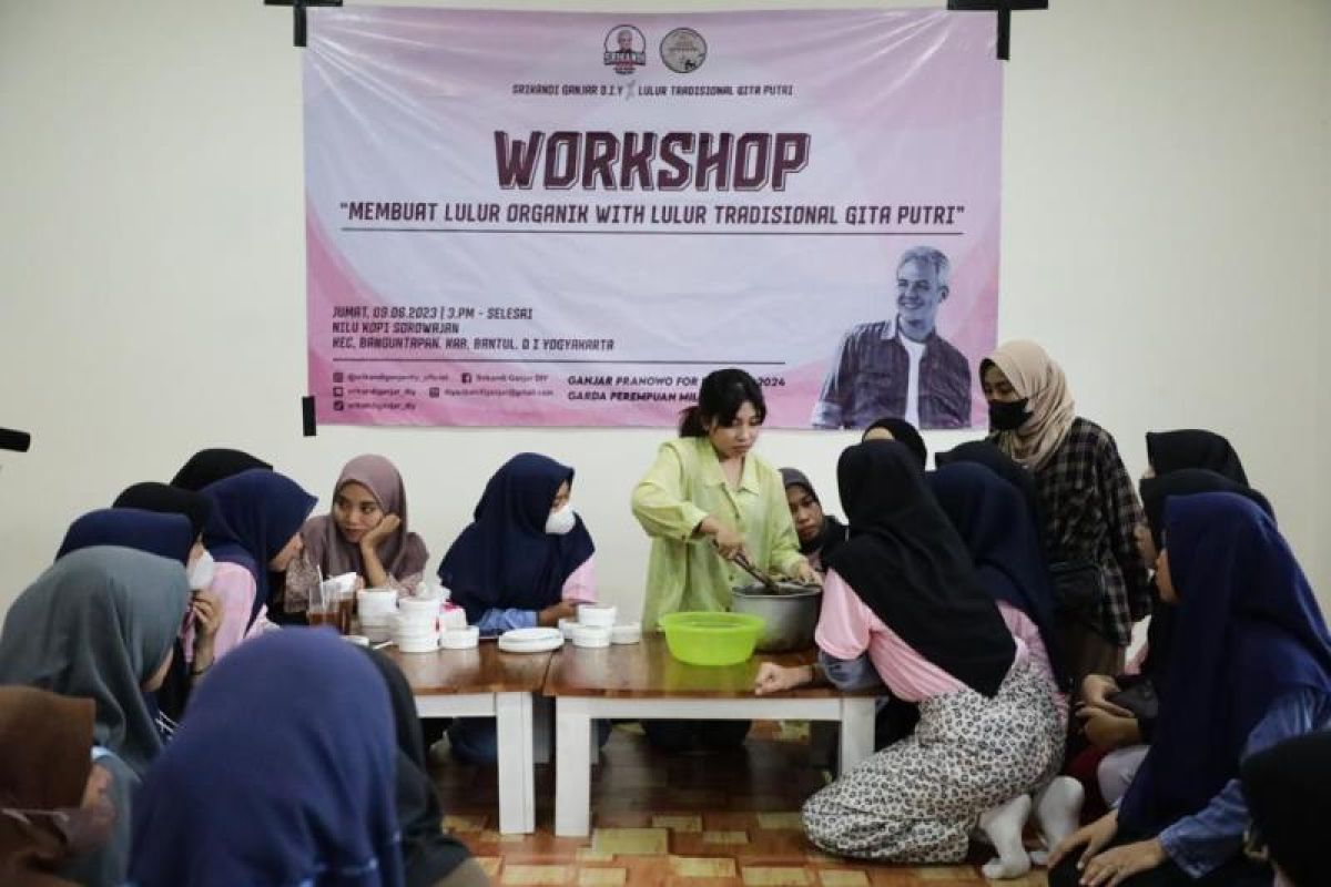 Srikandi Ganjar gelar pelatihan pembuatan lulur organik bagi perempuan milenial di Bantul