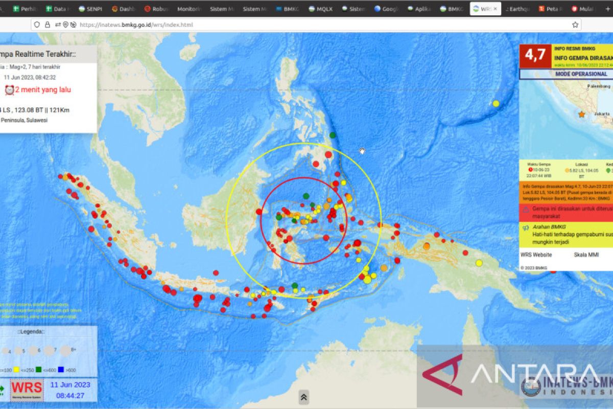 Gempa Magnitudo 5,4 Teluk Tomini akibat deformasi slab lempeng Laut Sulawesi