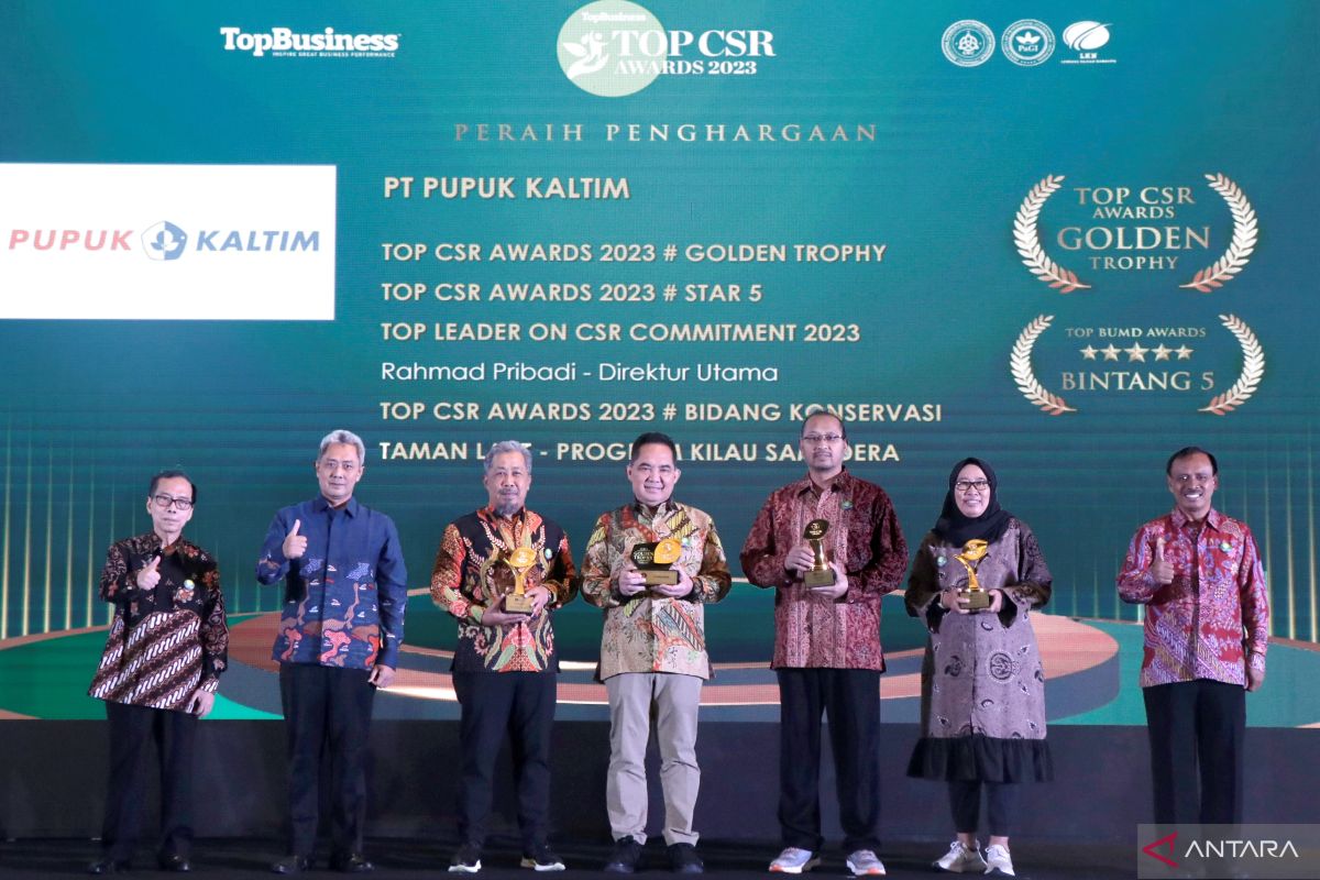 Pupuk Kaltim raih Golden Trophy TOP CSR Awards tiga tahun berturut