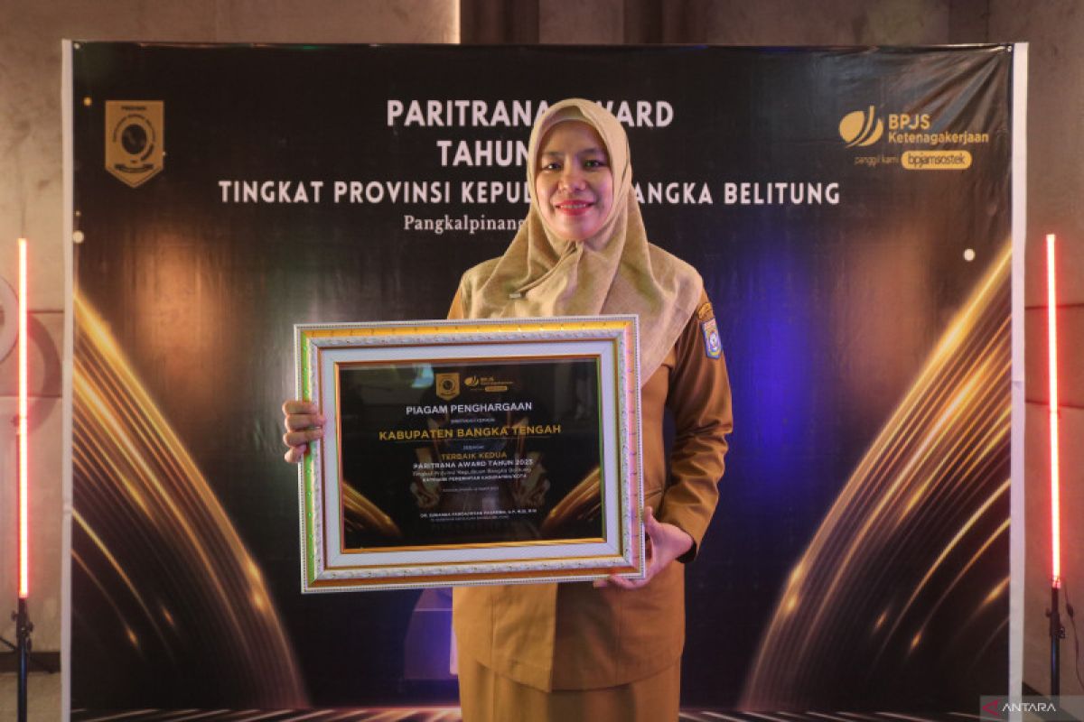 Bangka Tengah raih penghargaan Paritrana Award 2023