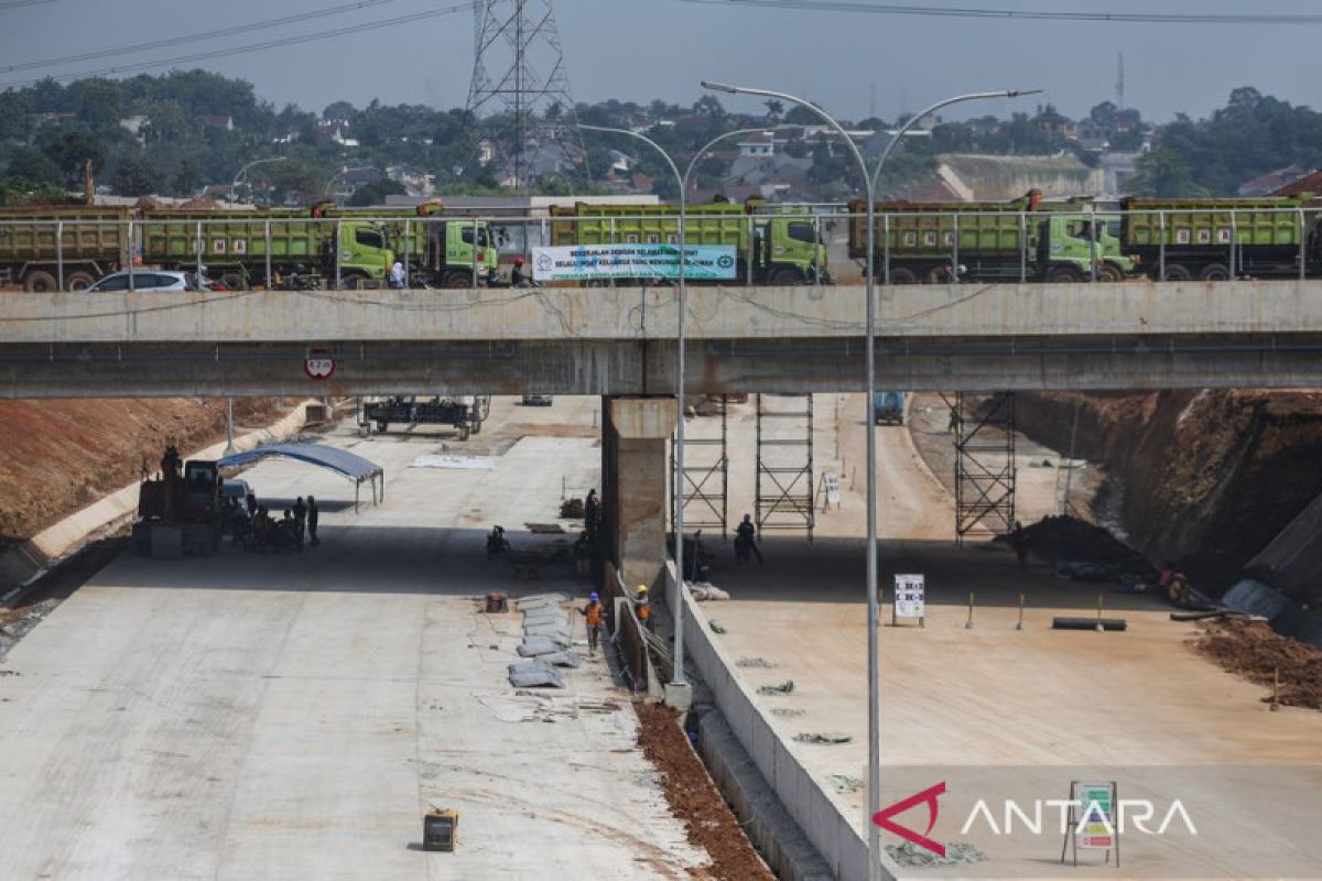 Progres Pembangunan Jalan Tol Cijago Seksi 3B - ANTARA News