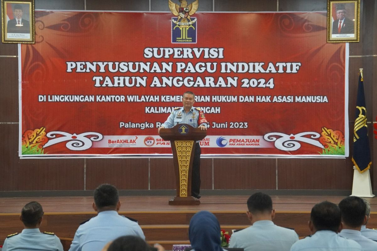 Kemenkumham Kalteng lakukan supervisi penyusunan pagu indikatif 2024