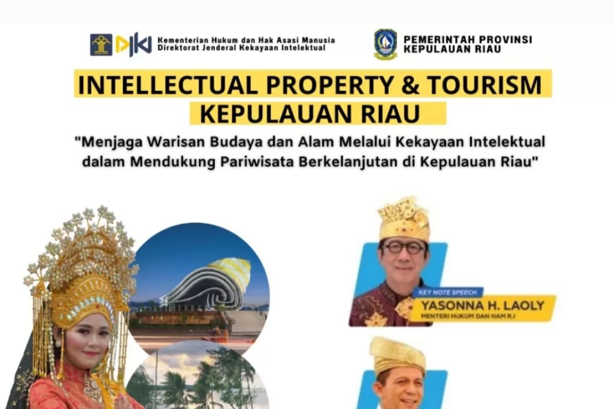 DJKI Kemenkum dan HAM RI gelar Intellectual Property and Tourism di Kepri 17-18 Juni 2023