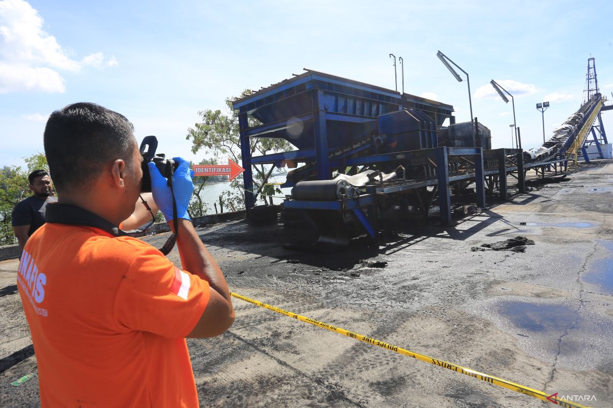 Polres Aceh Barat selidiki kasus kebakaran konveyor di Pelabuhan Jetty
